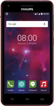 Philips V377 Xenium Dual Sim Black Red